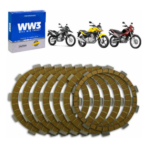 Discos Embreagem Ww3 (7 Pcs) Cb 300r/xre 300/nx400