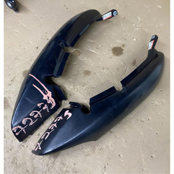 Par Lateral Carenagem Rabeta Fan 125 2000 A 2006 Original Preto