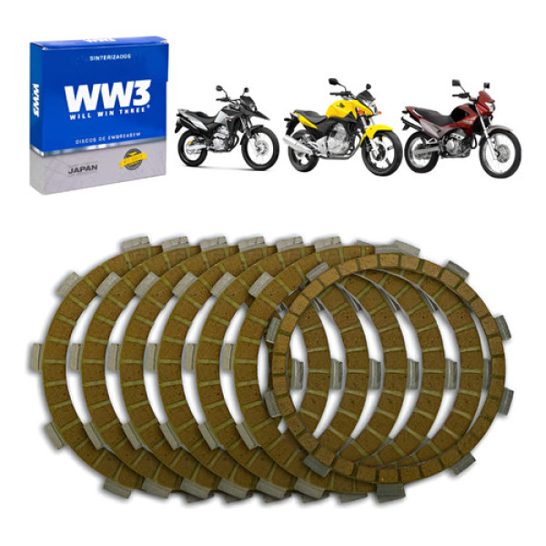 Discos Embreagem Ww3 (7 Pcs) Cb 300r/xre 300/nx400