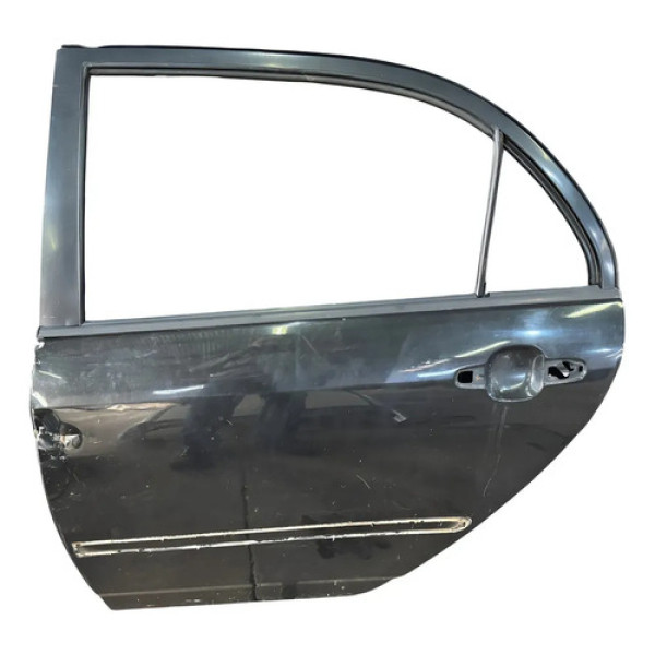 Porta Traseira Esquerda Toyota Corolla 2007 Original Lisa Traseira Esquerda Preto