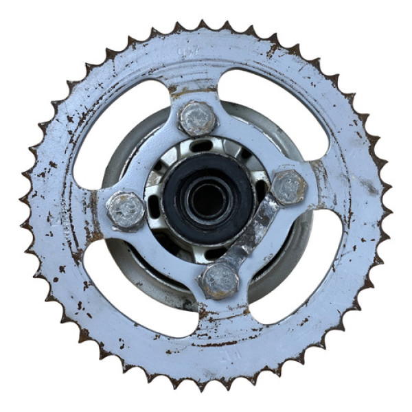 Coroa Flange Yamaha Ybr 125 Factor 2007/2008 Prateado