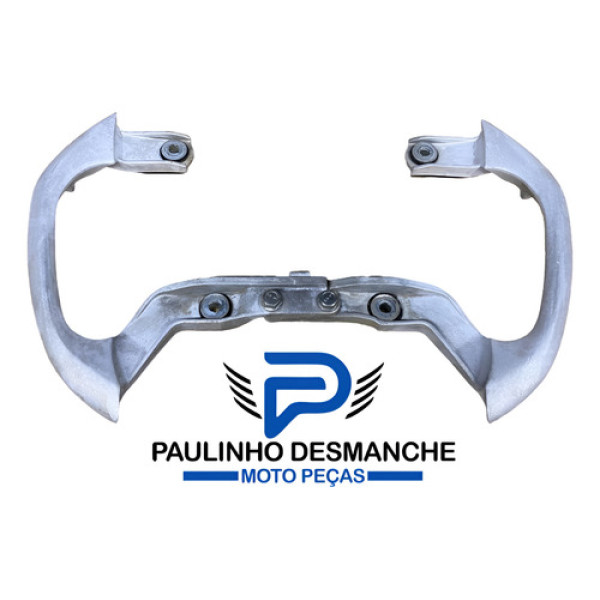 Par Alça Apoio Passageiro Falcon 400 2001 A 2008 Original Prateado